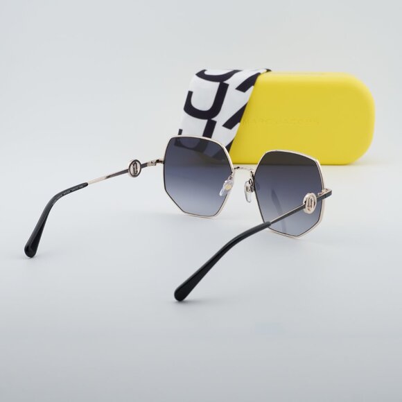 Marc Jacobs MARC 730/S 0RHL 9O Geometric Sunglasses - Black Gold\\Grey main image 4